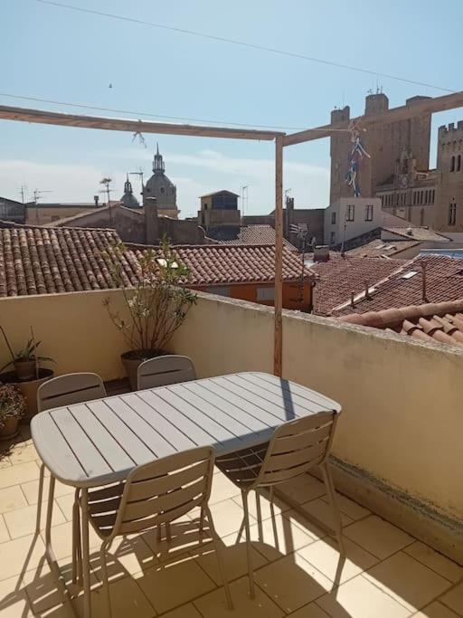 Studio Terrasse Vue Cathedrale Narbonne Bagian luar foto